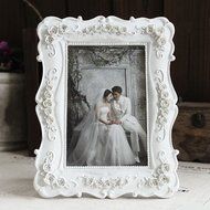 Spritech(TM) Everyday Life Wedding Photo Resin Picture Frame With Elegant Flower N5