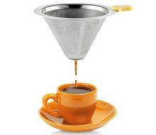Supadeals Double Stainless Steel Manual Drip Filter Cone For Carafes Or Thermos