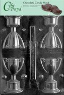 Cybrtrayd S042 Sports Chocolate Candy Mold, 3D Trophy