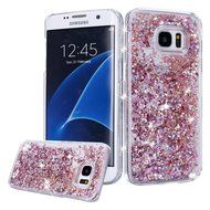 Galaxy S7 Edge Case,Galaxy S7 Edge Liquid Cover,PHEZEN Christmas Tree Santa Claus Design Cool Quicksand Moving... N5