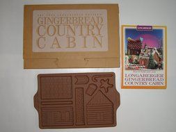 1997 Longaberger Pottery Gingerbread Holiday Home Mold