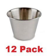(Pack of 12) Stainless Steel Ramekin / Sauce Cup, Mirror Finish (2 oz.)