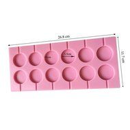 GoFriend 12-Capacity Round Silicone Lollipop Mold for Baking Chocolate, Hard Candy, Fondant Mould with Sticks,... N2