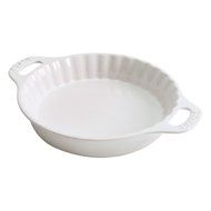 Staub Pie Dish, White, 1.3 qt. - White