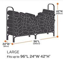 Venice mart Veranda Firewood Log Rack Cover N2