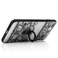 iPhone 7 Plus Case (5.5 inch) - 360 Degree Rotating Ring Holder Kickstand Shockproof Soft TPU Skin Bumper Frame... N25