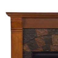 Caden 45 in. Rustic Antique Oak Freestanding Portable Indoor Electric Fireplace, Can Fit TV up to 43.5 in, with... N6