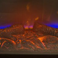 Della 1500W Deluxe Infrared Quartz Fireplace Heater Flame Wood Log Caster with Remote Control N5