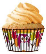 Owl Cupcake Papers, Standard Muffin Liners - 32 count