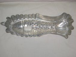 Vintage Lightweight Aluminum FISH 12x4x3" Cake Baking Pan Jell-O Mold - Italy