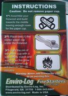 Enviro-Log Environment Friendly Firestarters 4 PACK for Fireplace Wood Stove Fire Pit N2