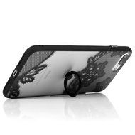 iPhone 7 Plus Case (5.5 inch) - 360 Degree Rotating Ring Holder Kickstand Shockproof Soft TPU Skin Bumper Frame... N35