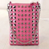 Spritech(TM) Special Pyramid Studs Design Mini Cellphone Pouch Luxury PU Leather Crossbody Single Shoulder Bag... N2