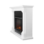 Real Flame Callaway White Metal Grand Electric Fireplace N2