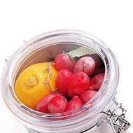 Bluelover Durable Stainless Steel Canister Airtight Sealed Canister Spice Dry Storage Container Snack Cans XL N4