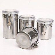 Bluelover Durable Stainless Steel Canister Airtight Sealed Canister Spice Dry Storage Container Snack Cans XL N5