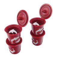 Gutens Reusable Coffee Filter Coffee Cup for All Keurig 1.0 Series - 4 pcs (1.0 Model, Red)