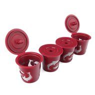 Gutens Reusable Coffee Filter Coffee Cup for All Keurig 1.0 Series - 4 pcs (1.0 Model, Red) N2