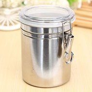 Bluelover Durable Stainless Steel Canister Airtight Sealed Canister Spice Dry Storage Container Snack Cans XL N7