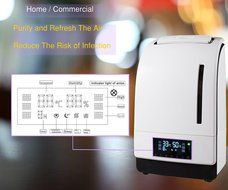 Digital Micro-Tech 4500 Ultrasonic Cool &amp; Warm Mist Humidifier-High Frequency Vibrations 1.7 MHz -Carbon Activated... N2