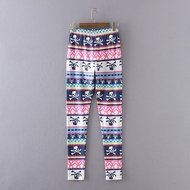PHOTNO Casual Women Lady Skinny Geometric Print Stretchy Jegging Pants Slim Leggings N11