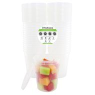 Freshware 24-Pack 32 oz Plastic Food Storage Containers with Airtight Lids - Restaurant Deli Cups, Foodsavers,... N2