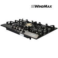 WindMax&reg; 30 inch Black Titanium Plated Stainless Steel Golden Burner Built-In 5 Stoves NG Natural Gas Cooktops... N3