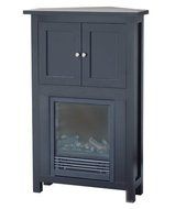 Stonegate&reg; Old Country Fireplace and Small Cabinet Black N2