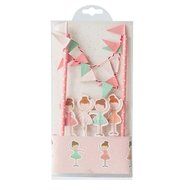 Birthday Cake Bunting Flag Topper Ballerina Toothpicks Wrap Decorations Kits Ballet Dancer Party Supplies Baby...