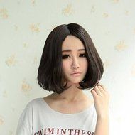 Spritech(TM) Lovely Stylish Realistic Dark Brown Short Wig Fiber Synthetic Women Wig
