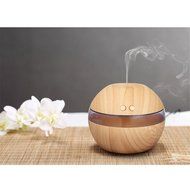 ONEVER 300ml USB Ultrasonic Aroma Aromatherapy Humidifier with Blue LED Light (Light wood color) N2