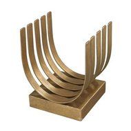 Dimond Home Olympia Gold Leaf Log Holder