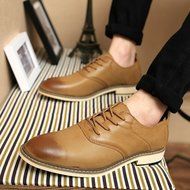 KAKA(TM) Men Fashion Design Spring Autumn PU Leather Lace Up Platform Shoes 40 N2
