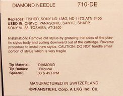 710-DE D7 STYLUS NEEDLE UPGRADE for AT95E for Akai RS-85 ND-147G 138G AT-3400-E