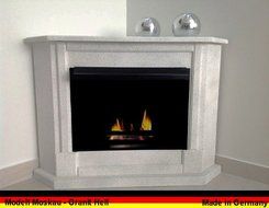 Gel + Ethanol Fire-Places Ethanol Corner Fireplace Model Moskau White N6