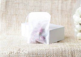 Ewandastore 200 pcs Disposable String Drawstring Empty Heat Seal Filter Paper Tea Bags,2.2x2.8inch N2