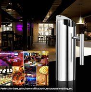 Stainless Steel Water Pitcher with Ice Guard, Straight Pot Frozen/Unboiled Water/Juice/Beer/Coffee Bottles Water... N3