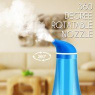 HOMETEK Ultrasonic Humidifier with 2.2 Liter Water Tank 360 Degree Rotatable Nozzle, Swan Shape Blue N3