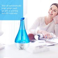 HOMETEK Ultrasonic Humidifier with 2.2 Liter Water Tank 360 Degree Rotatable Nozzle, Swan Shape Blue N4