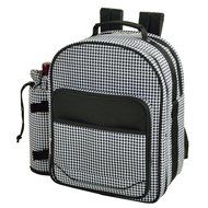 Picnic at Ascot - Deluxe Equipped 2 Person Picnic Backpack with Cooler &amp; Insulated Wine Holder - Trellis Blue N3