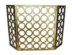 FIREPLACE SCREENS - "BLAIR CASTLE" DECORATIVE FIRE SCREEN - ITALIAN GOLD