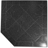 Corner Hearth Pad Size: 1.5" H x 40" W x 40" D, Finish: Black Slate