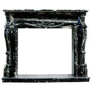 Black and White Polished Marble Fireplace Surround FPS-05