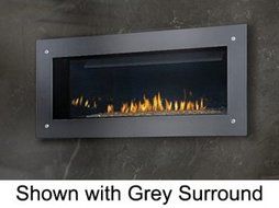 Napoleon Vector 45&quot; LHD45NSB Direct Vent Fireplace with Modern Linear Design 24 000 BTUs and CRYSTALINE Ember...