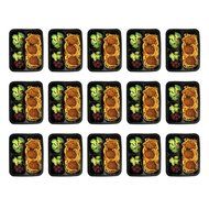 Freshware 20-Pack 7-Inch Round Bento Lunch Boxes with Lids - Stackable, Reusable, Microwave, Dishwasher &amp; Freezer... N2