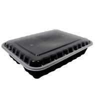 Freshware 20-Pack 7-Inch Round Bento Lunch Boxes with Lids - Stackable, Reusable, Microwave, Dishwasher &amp; Freezer... N3