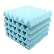 6pcs Acoustic Soundproof Sound Stop Absorption Wedge Studio Foam 12"x 12"x2"Blue N5