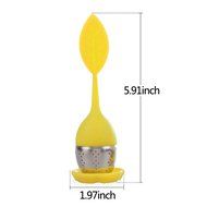 Tea Infuser Leaf Strainer Food Grade Silicone Bag Filter Diffuser With Stainless Steel Ball for Herbal Loose-Blue N3