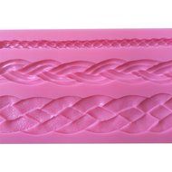 LYNCH 3 Kinds Rope Shape Silicone Mold Fondant Non-stick Cake Kitchen Tool,Pink