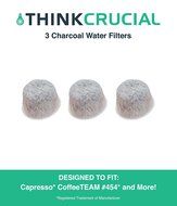 Crucial Coffee 3 Capresso Charcoal Coffee Filters Fits Capresso 4440.90, TEAM # 454